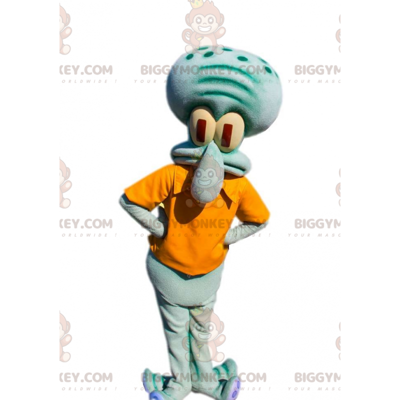 Carlo Tentakel Squid Berömd SpongeBob Mascot Costume