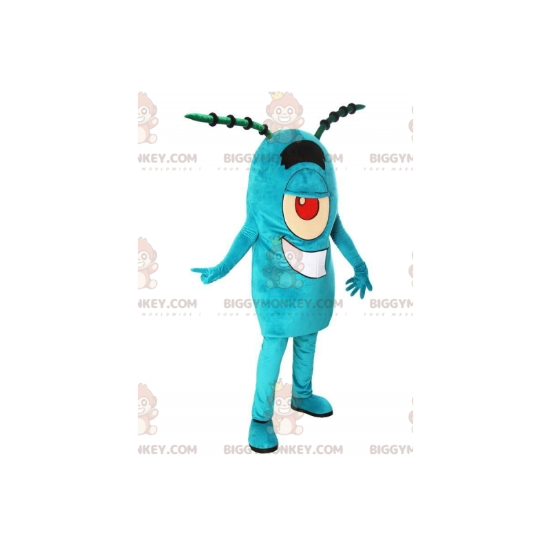 Kostým maskota BIGGYMONKEY™ v planktonu v kalhotách SpongeBob