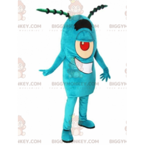 Plankton Beroemd Blauw Karakter BIGGYMONKEY™ Mascottekostuum in