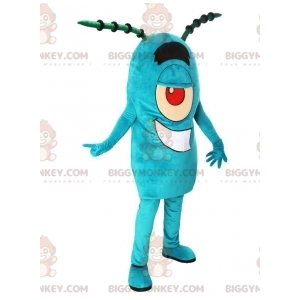 Kostium maskotka słynna niebieska postać BIGGYMONKEY™ Plankton