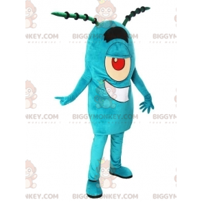 Plankton Beroemd Blauw Karakter BIGGYMONKEY™ Mascottekostuum in