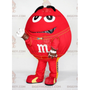 Disfraz de mascota BIGGYMONKEY™ gigante rojo de M&M. Disfraz de