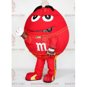 Kostium maskotki BIGGYMONKEY™ gigantyczny czerwony M&M's.