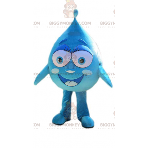 Costume de mascotte BIGGYMONKEY™ de goutte bleue géante et