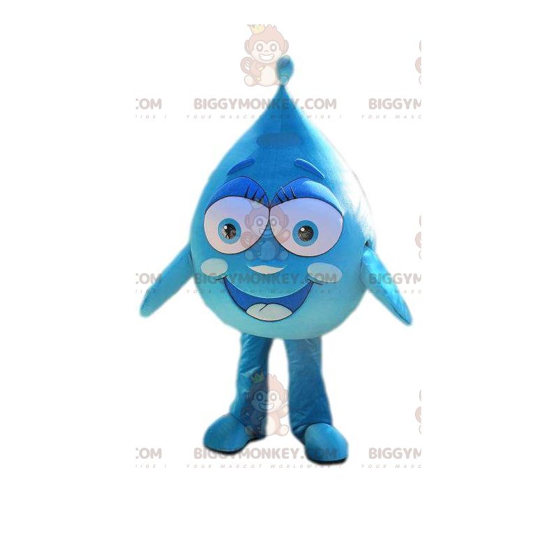 Traje de mascote BIGGYMONKEY™ de Blob Azul Sorridente Gigante –