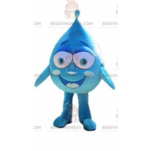 Costume de mascotte BIGGYMONKEY™ de goutte bleue géante et