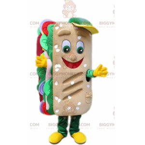 Costume da mascotte Giant Sandwich BIGGYMONKEY™ con pane e