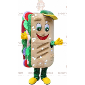 Giant Sandwich BIGGYMONKEY™ Mascot Costume with Bread and