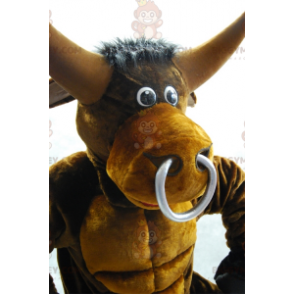 Meget fantastisk muskuløs Brown Bull BIGGYMONKEY™ maskotkostume