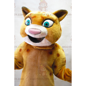 Disfraz de mascota BIGGYMONKEY™ Leopardo naranja beige con