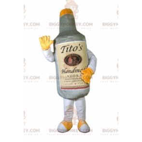 Giant Gray Vodka Bottle BIGGYMONKEY™ Mascot Costume. Alcohol –