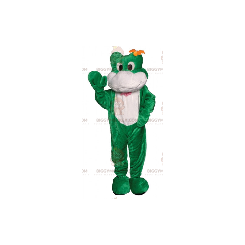 Costume de mascotte BIGGYMONKEY™ de grenouille verte et