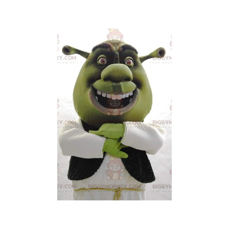 BIGGYMONKEY™ Maskotdräkt Berömd Shrek Green seriefigur -