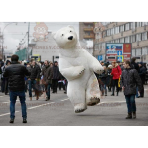 Costume de mascotte BIGGYMONKEY™ d'ours polaire d'ours blanc -