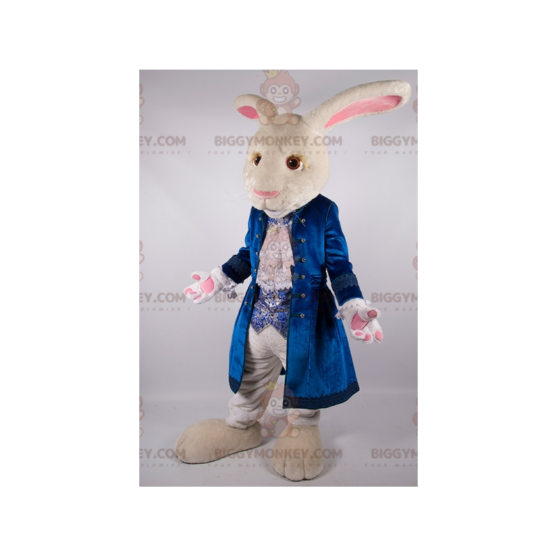 Στολή μασκότ BIGGYMONKEY™ White Rabbit Alice in Wonderland -
