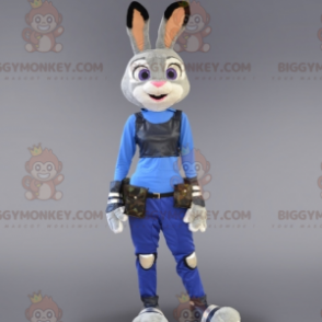 BIGGYMONKEY™ Judy berühmtes Polizisten-Hasen-Maskottchen-Kostüm