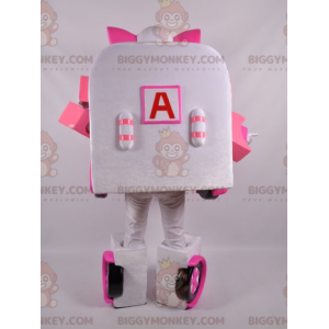 Traje de mascote de ambulância BIGGYMONKEY™ Transformers branco