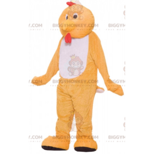 BIGGYMONKEY™ Maskottchen-Kostüm mit orangefarbenem und weißem