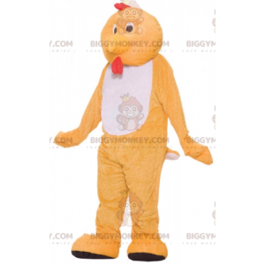 Costume mascotte BIGGYMONKEY™ gallina gallo arancione e bianco