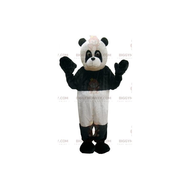 Sort og hvid Panda BIGGYMONKEY™ maskotkostume. sort og hvid