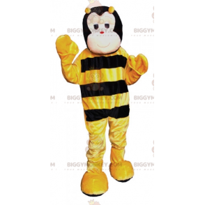 Kostým maskota BIGGYMONKEY™ obří žluté a černé včely. Kostým