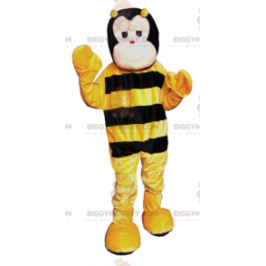 Traje de mascote BIGGYMONKEY™ de abelha gigante amarela e