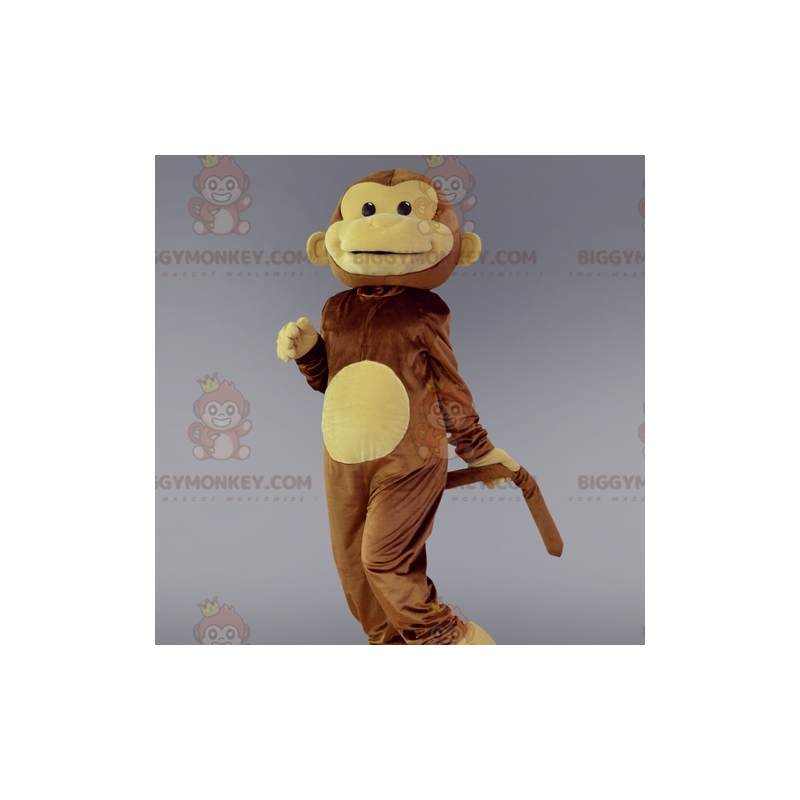 Braun-brauner Affe BIGGYMONKEY™ Maskottchen-Kostüm.