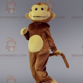 Disfraz de mascota mono marrón y tostado BIGGYMONKEY™. disfraz