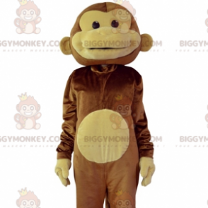 Ruskea ja ruskea apina BIGGYMONKEY™ maskottiasu. simpanssin