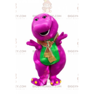 Divertente costume da mascotte BIGGYMONKEY™ da dinosauro rosa e