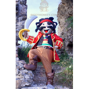 Costume de mascotte BIGGYMONKEY™ de pirate coloré en tenue