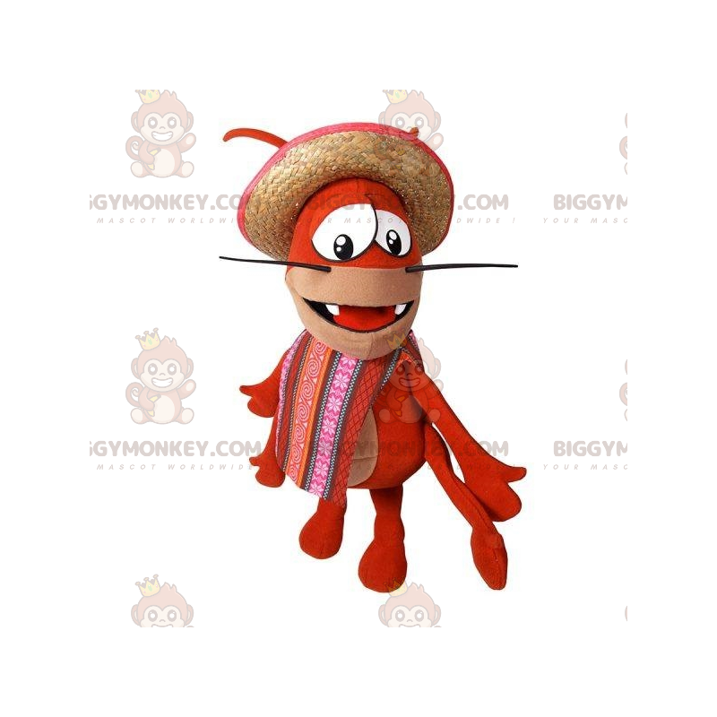 Costume da mascotte granchio eremita BIGGYMONKEY™ con sombrero