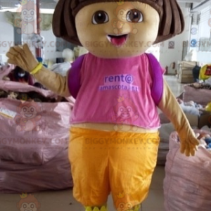 Kostým maskota slavné kreslené dívky BIGGYMONKEY™ Dora the
