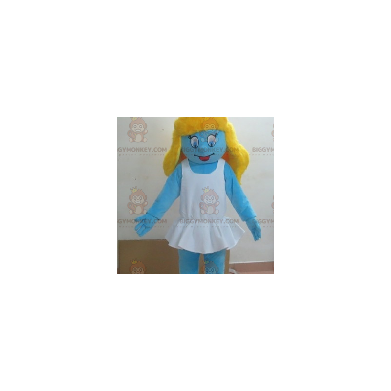 Smurfette Famous Character Blue BIGGYMONKEY™ Mascot Costume -