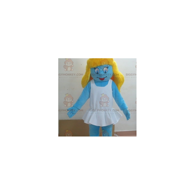 Smurfin beroemd personage blauw BIGGYMONKEY™ mascottekostuum -