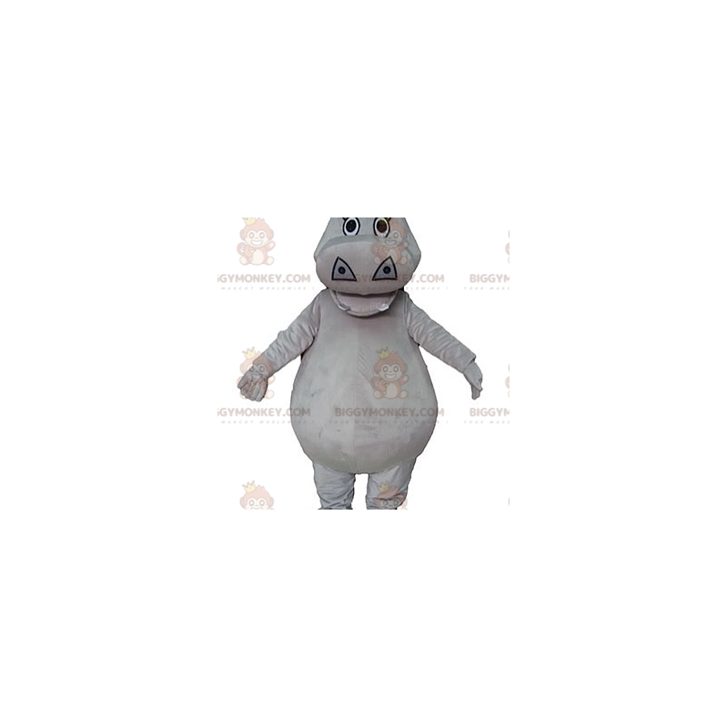 Costume de mascotte BIGGYMONKEY™ d'hippopotame gris dodu et