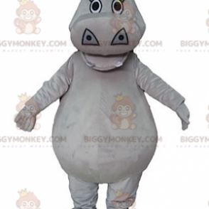 Simpatico costume da mascotte Ippopotamo grigio grassoccio