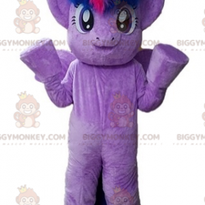 Meget varm kæmpe lilla pony BIGGYMONKEY™ maskotkostume -