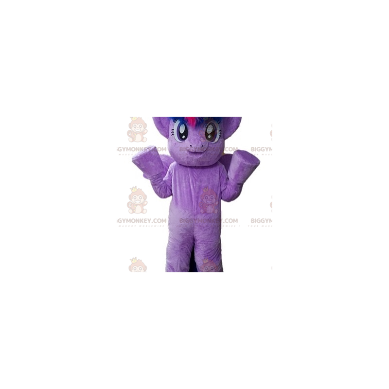 Costume mascotte BIGGYMONKEY™ Pony viola gigante molto caldo -