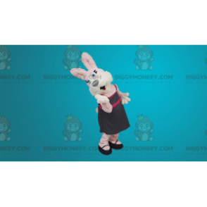 Costume de mascotte BIGGYMONKEY™ de lapine rose et blanche -