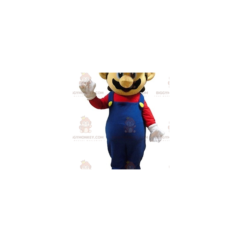 Fato de mascote do famoso personagem de videogame Mario