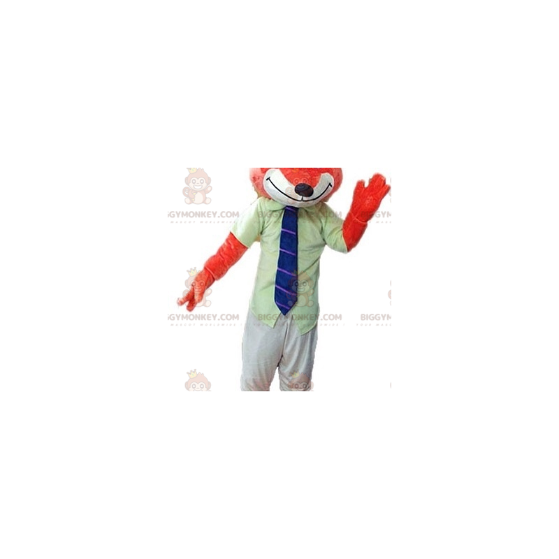 Orange Fox BIGGYMONKEY™ Mascot Costume With Tie -