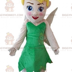 Fairy BIGGYMONKEY™ mascottekostuum met groene jurk. Tinker Bell