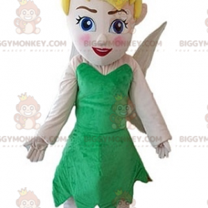 Fairy BIGGYMONKEY™ maskottiasu vihreällä mekolla. Helinä-keiju