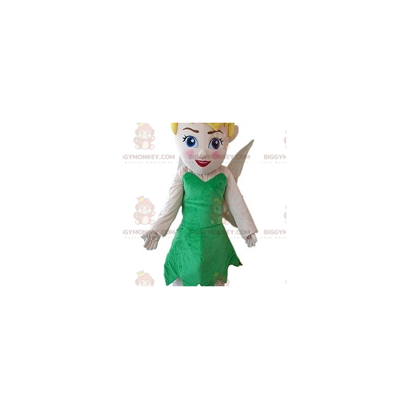 Fairy BIGGYMONKEY™ mascottekostuum met groene jurk. Tinker Bell