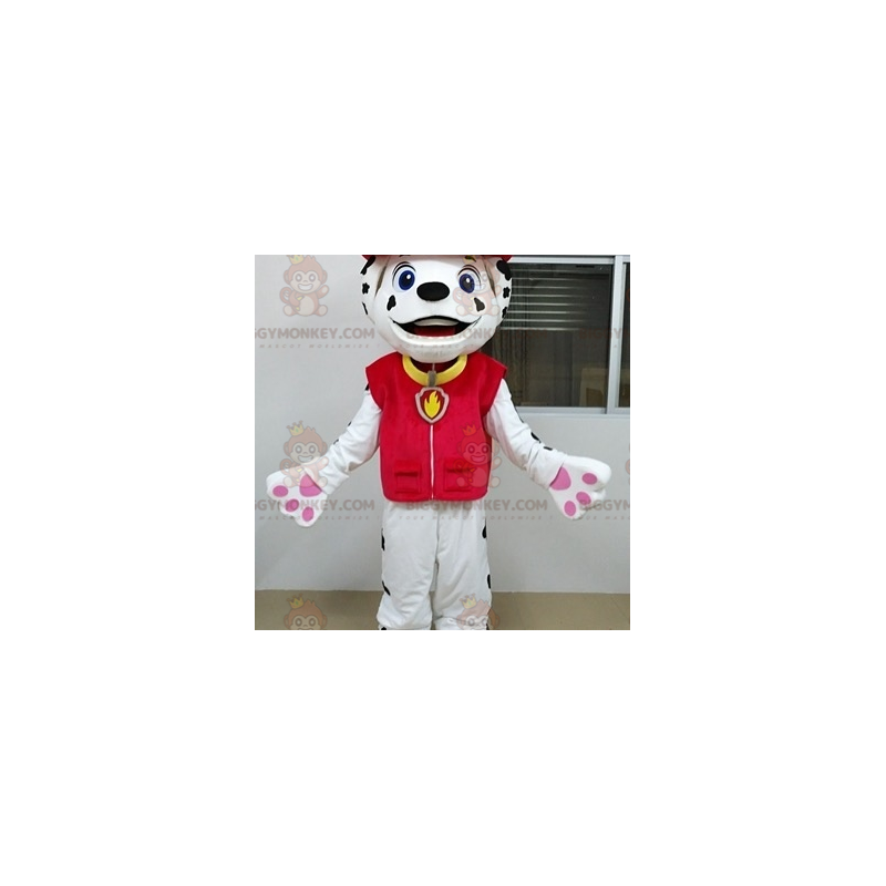 Kostým maskota BIGGYMONKEY™ bílého a černého dalmatského psa