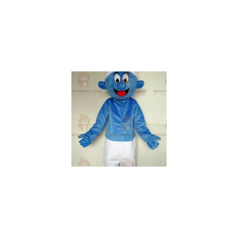 Traje de mascote do famoso personagem de quadrinhos azul Smurf