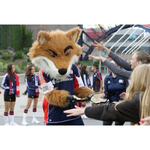 Costume de mascotte BIGGYMONKEY™ de renard en tenue de sport -