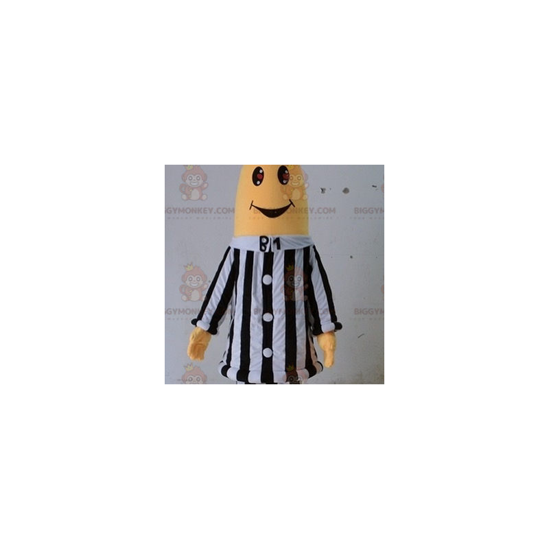 BIGGYMONKEY™ Mascot Costume Yellow Character In Referee Outfit