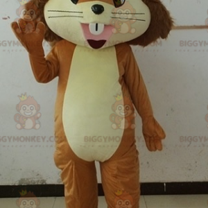 Very Cute Brown and Beige Squirrel BIGGYMONKEY™ Mascot Costume